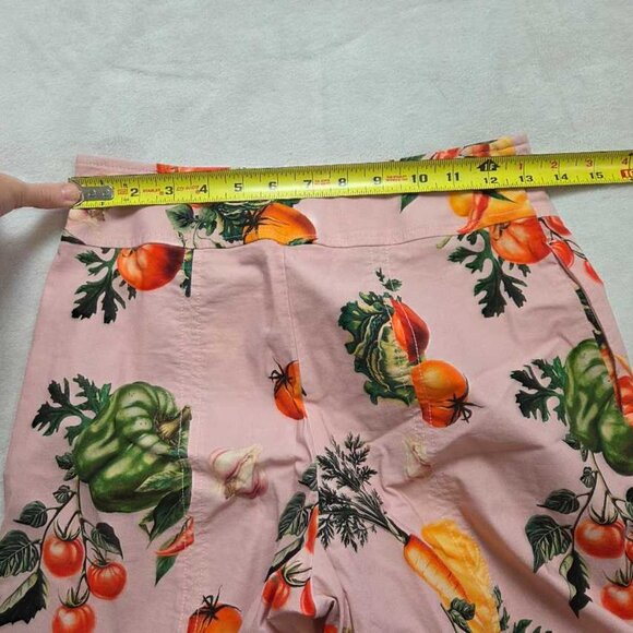 New 2 Maeve Anthropologie garden vegetable high-rise printed crop wide-leg pants - Picture 10 of 11